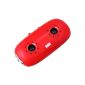 August MB100 Portable Stereo Speakers - MP3 player via 3.5mm Audio Cable / Card Reader / LED Flashlight (Red) (Electronics)
