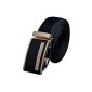Vakind Top Fashionable Men Automatic buckle leather belt Model POP Black (Textiles)