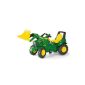 71 012 6 - 146 cm pedal tractor John Deere 7930 equipped with pneumatic tires + charger + circuit and brake (Toys)