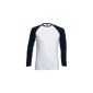 Fruit of the Loom Baseball long sleeve (long sleeve) T-Shirt SML XL XXL (Textiles)