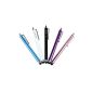 Me Out Kit EN 5 Lot Stylus for touch screen resistive / capacitive Samsung Galaxy Tab 3 tablet - blue / white / black / purple / pink (Electronics)