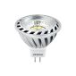 Xpeoo® 6w Mr16 Gu5.3 LED cool white bulb Replaces 50W halogen spotlights spotlight Bulb Light SMD lamps daylight downlights cool white Daylight track lighting 12V