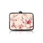 TaylorHe Case Laptop 10/10 Tablet / iPad Protective Pouch Bag Neoprene Carrying flowers, pink (Personal Computers)