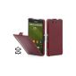 StilGut® UltraSlim Case leather case for Sony Xperia Z3 Compact, burgundy (Electronics)