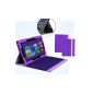 Navitech faux leather case cover for the Microsoft Surface Pro tablet II 2 (Purple) (Electronics)