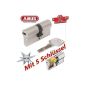 EC550 ABUS lock cylinder (a / b) 30 / 50mm (c = 80mm) with 5 keys - SKG ** certified