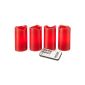 Best Season 4 he led Wachskerzenset with remote control / candles individually switchable / 10 x 5.5cm including batteries set box / red 067-12 (household goods)