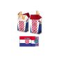 WM-SET motif: CROATIA FLAG / FLAG - 1x cardbox (badge holder, ID card holder, license cover) and 1x Indo Slipp (sleeve for cigarette packages) in SET