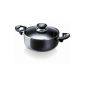 Beka 13071244 casserole with lid glass 24 cm Pro Induc anthracite interior coated alumnium all hobs + induction (Kitchen)