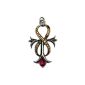 Cross Immortal Infinity - Pendant Necklace - The Children Of The Night - A romantic gothic inspired range - by the artist Briar - Comes with a metal chain and presented in a red satin bag carmine (Kitchen)