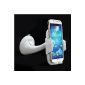 IMOOVE - Car Holder Suction Extra Forte with 360 ° rotation for fixing on Windshield for Galaxy S4, Galaxy S3, Galaxy S2, Galaxy Note 2, Galaxy Note and iPhone 5, iPhone 4S, iPod Touch 5, HTC One, HTC One x, Nokia Lumia 920, Sony Xperia Z etc .. (White) (Electronics)