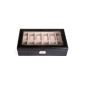 verygood4u Display / box / box shows 12 Black watches storage box jewelry and accessories - Beige interior (Jewelry)