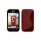 Silicone Case for LG L40 - S-style red - Cover PhoneNatic ​​Cover + Protector (Electronics)