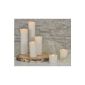 55047-6 LED pillar candles REAL candles candles STUMPEN - CANDLE IN WHITE (household goods)
