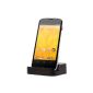 kwmobile® micro USB Cradle for LG Google Nexus 4 - Black.  Elegant design.  (Wireless Phone Accessory)