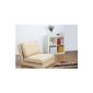 Sofa bed youth chair Gästebett leatherette colors (cream beige)