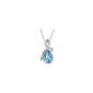 Necklace Drop The water-crystal - Blue Lagoon - 45 cm