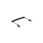 Huayang spring retractable Micro USB Data cable charger for i9500 Galaxy S4 HTC One X Lumia (Black) (Wireless Phone Accessory)
