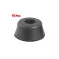 SODIAL (R) 10 x conical foot protector rubber 22mm * 11mm Black Furniture