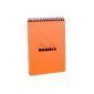 16500-O Block Rhodia executive cover Wirebound header 80 sheets Format A5 Orange Lot 5 (Office Supplies)