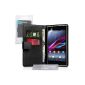 Sony Xperia Z1 Black PU Leather Case Pouch Wallet Case