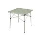 10T Alutab Light - Camping table 70x70cm handy with lamellar system tabletop Aluminium pack size (equipment)