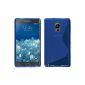 Silicone Case for Samsung Galaxy Note Edge - S-style blue - Cover PhoneNatic ​​Cover + Protector (Electronics)