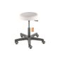 Stool, doctor stool, swivel stool, stool model Comfort, lifting range about 46-59 cm, with soft rolls Radbandage, seat color white (Office supplies & stationery)