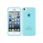 Silicone Case for Apple iPhone 5c - transparent turquoise - Cover PhoneNatic ​​Cover + Protector (Electronics)