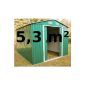 Garden shed toolshed 5,3m² of galvanized steel sheet metal green AS-S (Garden & Outdoors)