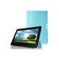 IVSO® Slim Smart Cover Case for ASUS Smart Pad MeMO ME301T Tablet (Blue) (Electronics)