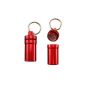 Pillbox Keychain Aluminum Pill Fob drugs capsule pills box storage Waterproof Maxi of BLISTERLAND Color: Red (Kitchen)