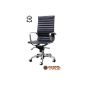 Office chair desk chair swivel chair executive chair black leather Alpha Elegance (Office supplies & stationery)