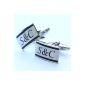 Cufflinks for an elegant appearance with Free Engraving - your initials (jewelry)