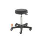 Stool, doctor stool, swivel stool, stool model Comfort, lifting range about 54 -73 cm, rollers with soft Radbandage, seat color black (Office supplies & stationery)