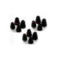 Set of 12 silicone earbuds replacements with soundproofing compatible in-ear earphones E3C / E3G / I3C / SCL3 / E4C / E4G / I4C / SCL4 / Etymiotic Research HF / MC 2/3/5/8 and y / Sennheiser CX / OCX / CXC / IE / CXL / MM / Monster Beats by Dr. Dre Tour / urBeats 2 / Heartbeats 2.0 by Lady Gaga / DiddyBeats / Monster Turbine Pro / Powerbeats in ear / Sony / JVC / V-Moda / Black Shure