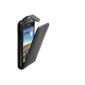 Black Leather Case Cover for LG P700 Hinged Optimus L7 - Flip Case Cover + 2 Screen Protector (Wireless Phone Accessory)