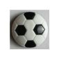 4 pieces: Soccer button - Size: 20mm - Color: black