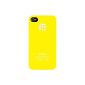 iProtect ORIGINAL Premium Hard Case for Apple Iphone 4 / 4S / 4 S yellow / neon yellow (Electronics)