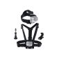 Smatree® headband belt Berg + chest strap harness mount + Aluminum Thumbscrew + J-hook for GoPro HD Hero3 Hero4 + Hero3 Hero2 SJ4000 SJ5000 cameras set (Black) (Electronics)