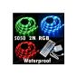 30 RGB LED strip light 5050 SMD per meter length 2 meters, waterproof + IR remote control 44 keys LD84 (Electronics)