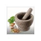 Solid mortar and pestle made of granite stone 3.7 kg (household goods)
