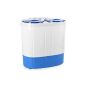 oneConcept DB003 Mini washing machine with spin - Mini washing machine and wringer - Camp, studio and small parts (2kg, 250W and 120W wash spin, programmable) - Blue Modern (Miscellaneous)