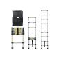 Linxor FRANCE - Telescopic Ladder PRO 74cm to 2.60 meters Aluminum + Case Transport- Standard EN131 - 2 YEAR WARRANTY (Miscellaneous)