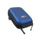 Ex-Pro Clam Bag / Case / Cover Camera - BLUE - Vivitar Camera - taught hard shell finish, soft inside for protection, including the shoulder strap, In French the belt clip for easy bear, Dimensions: (Indoor) 100m x 70mm x 30mm (Outdoor) 120mm x 90mm x 40mm (Electronics)