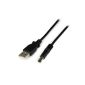 StarTech.com USB 2.0 to USB2TYPEN1M barrel connector type N cable - 5.5mm USB A DC 5V connector 1m (Personal Computers)
