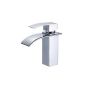 Auralum® design single lever faucet basin mixer faucet waterfall bathroom single lever mixer for sink (Misc.)