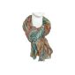 Mevina ladies kerchief paisley print silk scarf Retro Vintage Indian Style (Textiles)