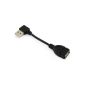 USB 2.0 extension cable male / female adapter 90 ° left angled 10 cm - 1 piece (electronics)