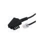 Hama 00044822 Telephone cable Universal (10 m, TAE-F plug - modular coupling 6P4C) black (accessories)